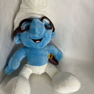 Vintage Brainy Smurf Plush stuffed Build a Bear